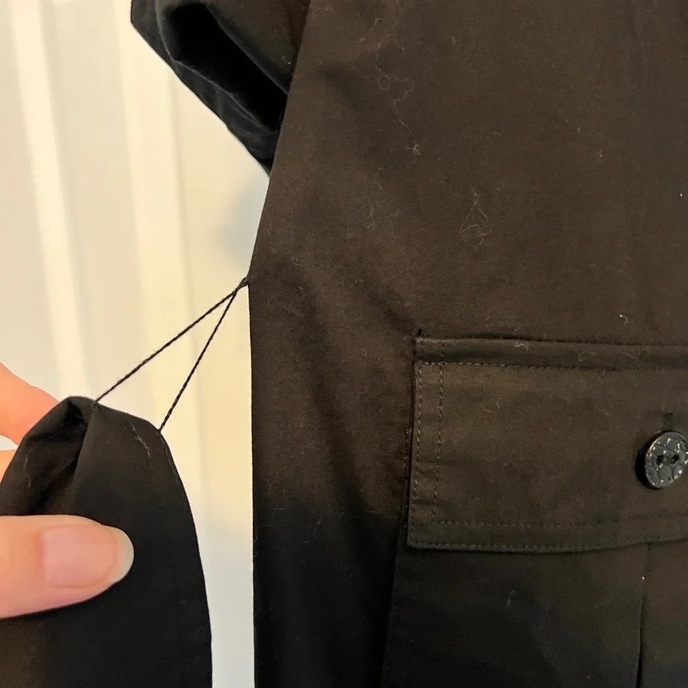 Chicos Black Button-Up Shirt Dress Chicos Size 2 = 12 - Picture 6 of 10